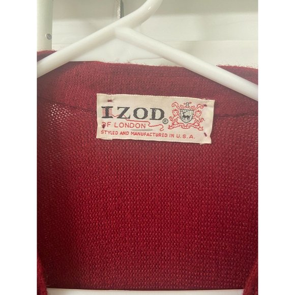 Lacoste Red Men's Cardigan Sweater - Picture 10 of 11